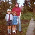 Nosher in Heyes Lane uniform, with Sis and possibly Danielle, Family History: Raven Road, Timperley, Altrincham - 24th January 2020