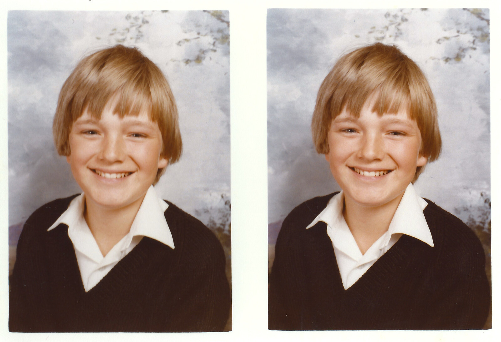 Family History: The 1980s - 24th January 2020: Nosher's school photo, two times