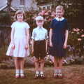 Judith, Neil and Janet at what looks like Danesbury Avenue, 1959?, Family History: The 1940s and 1950s - 24th January 2020