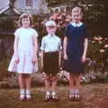 Judith, Neil and Janet at what looks like Danesbury Avenue, 1959?, Family History: The 1940s and 1950s - 24th January 2020