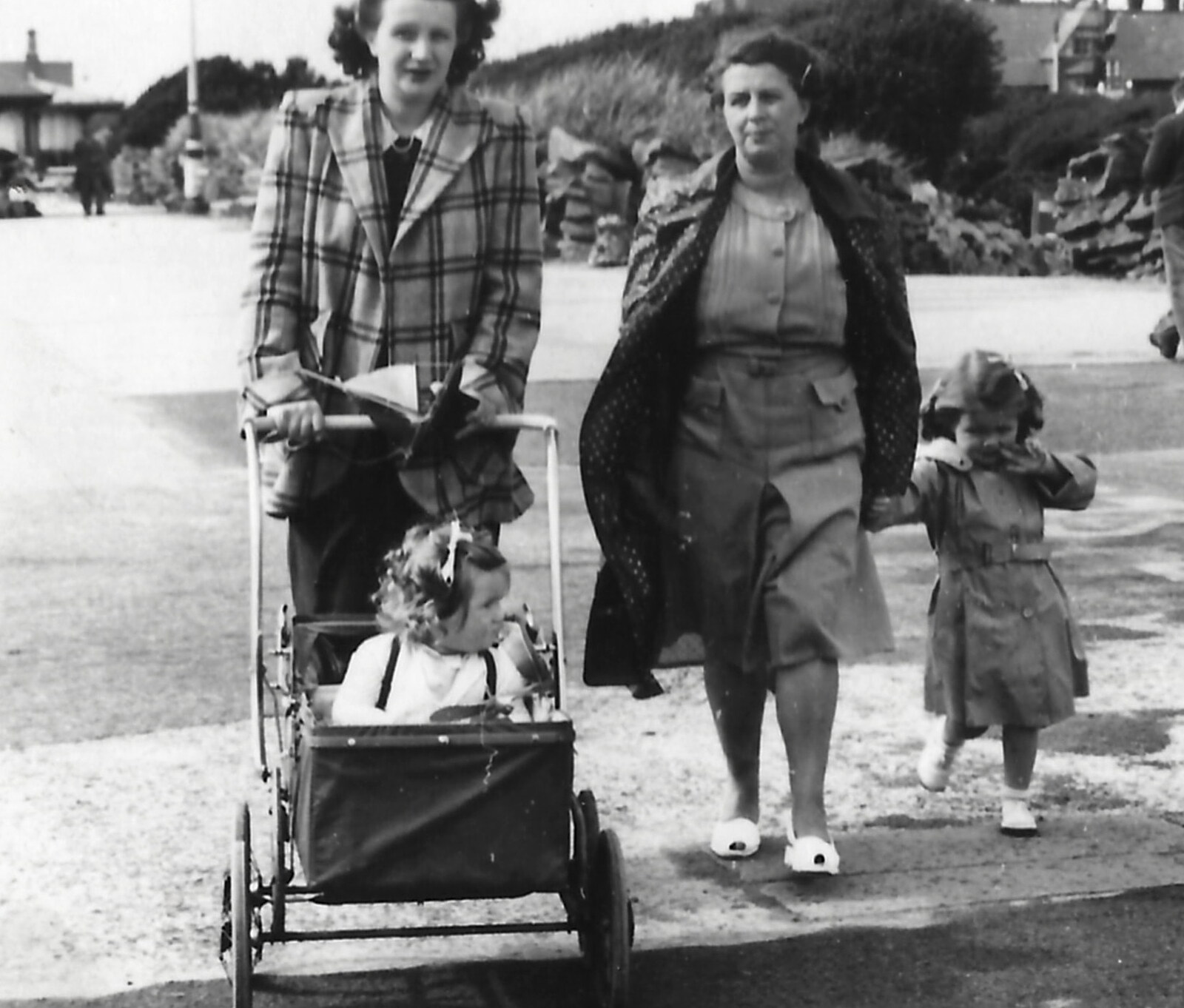 Margaret and Elsie stride about in Southport from Family History: The 1940s and 1950s - 24th January 2020