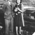 Joseph and Margaret, with Raff as a puppy, Rawtenstall, Family History: The 1940s and 1950s - 24th January 2020