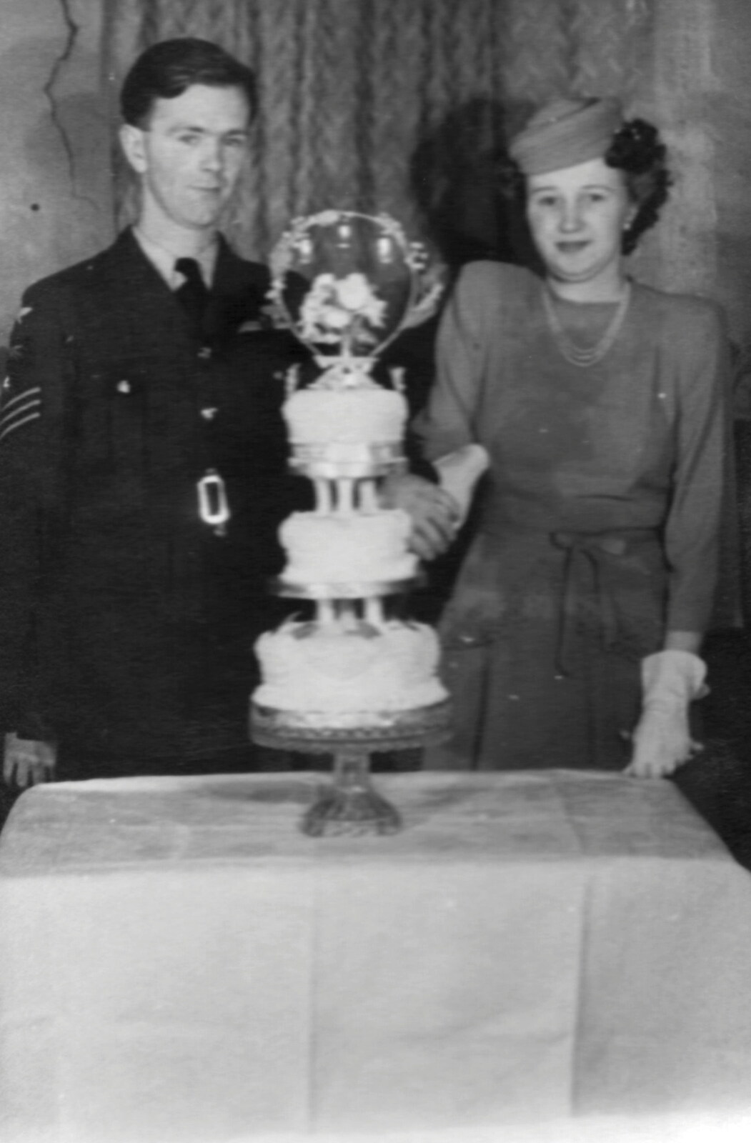 Joseph and Margaret cut the cake from Family History: The 1940s and 1950s - 24th January 2020