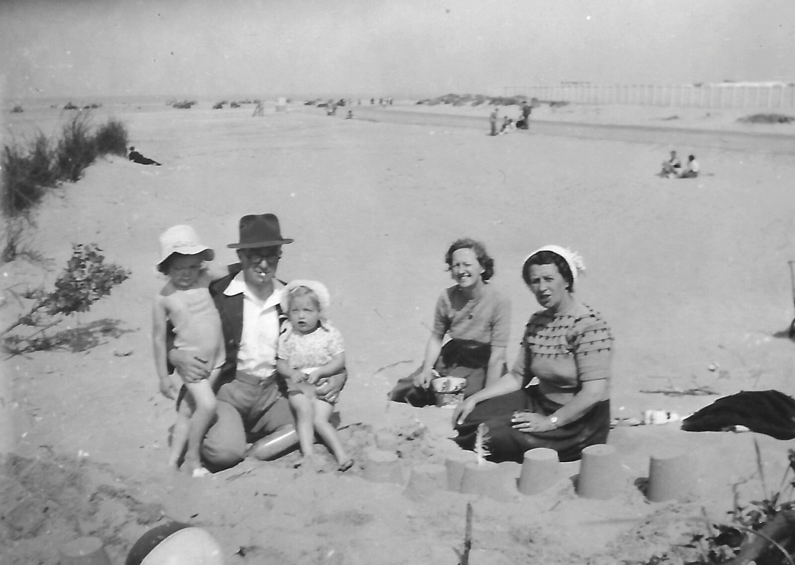 On the beach at Southport from Family History: The 1940s and 1950s - 24th January 2020
