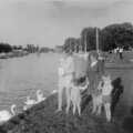 Mother, Sis, Granny and Nosher by the River Stour in Christchurch Park, 1970, Family History: The 1970s, Timperley and Sandbach, Cheshire - 24th January 2020