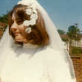 Family History: The 1970s, Timperley and Sandbach, Cheshire - 24th January 2020, Caroline in wedding veil