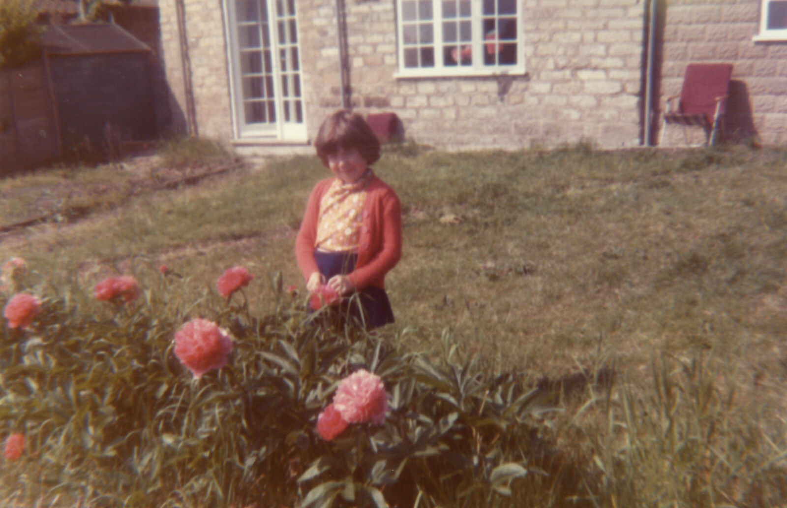 Sis in the garden at Malton from Family History: The 1970s, Timperley and Sandbach, Cheshire - 24th January 2020
