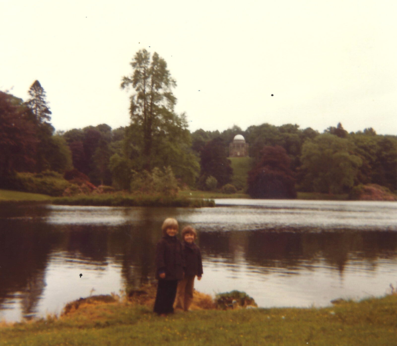 Family History: The 1970s, Timperley and Sandbach, Cheshire - 24th January 2020: Nosher and Sis by a lake