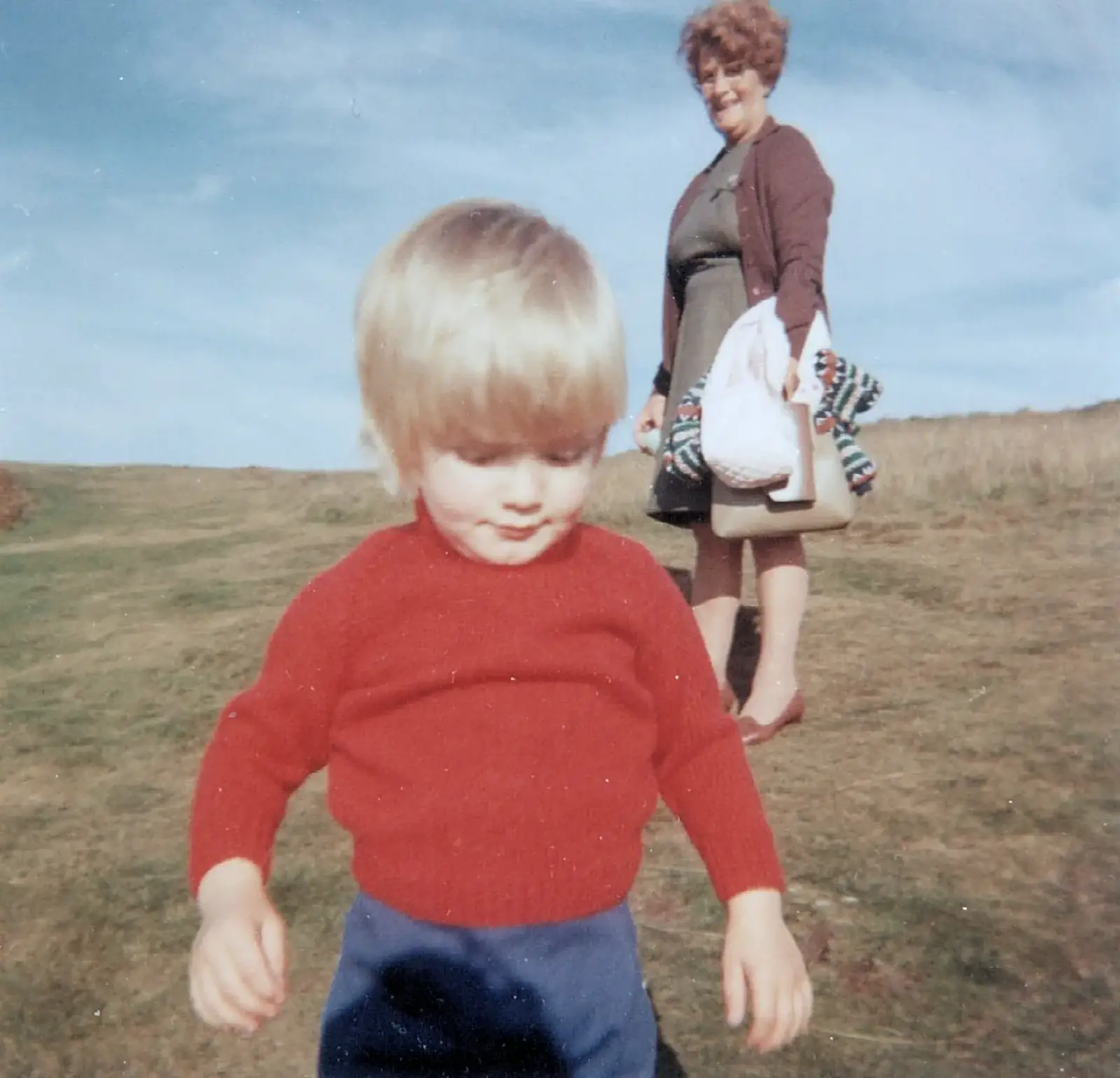 Granny looks on as Nosher toddles around, from Family History: The 1960s - 24th January 2020