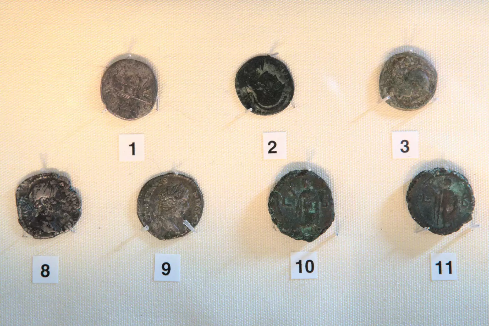 A haul of Roman coins in the museum, from A Trip to Orford, Suffolk - 25th January 2020