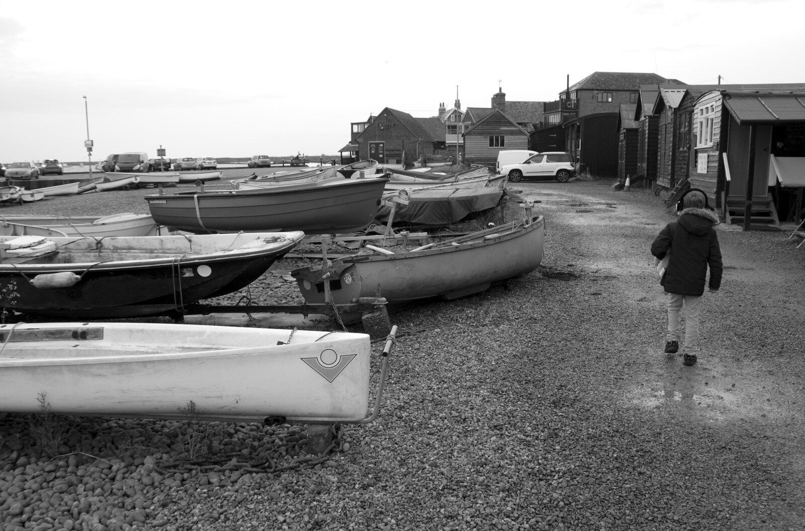 A Trip to Orford, Suffolk - 25th January 2020: Harry roams around