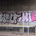 Graffiti under a railway bridge, Broken-down Freight Trains, Manor Park, London - 28th January 2020