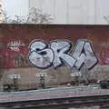 SRW tag on a wall near Stratford, Broken-down Freight Trains, Manor Park, London - 28th January 2020