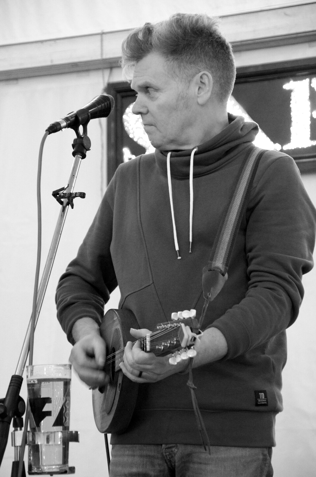 Ian Harvey, of The Harvs, on Mandolin from The Star Wing Winter Beer Fest, Redgrave, Suffolk - 31st January 2020