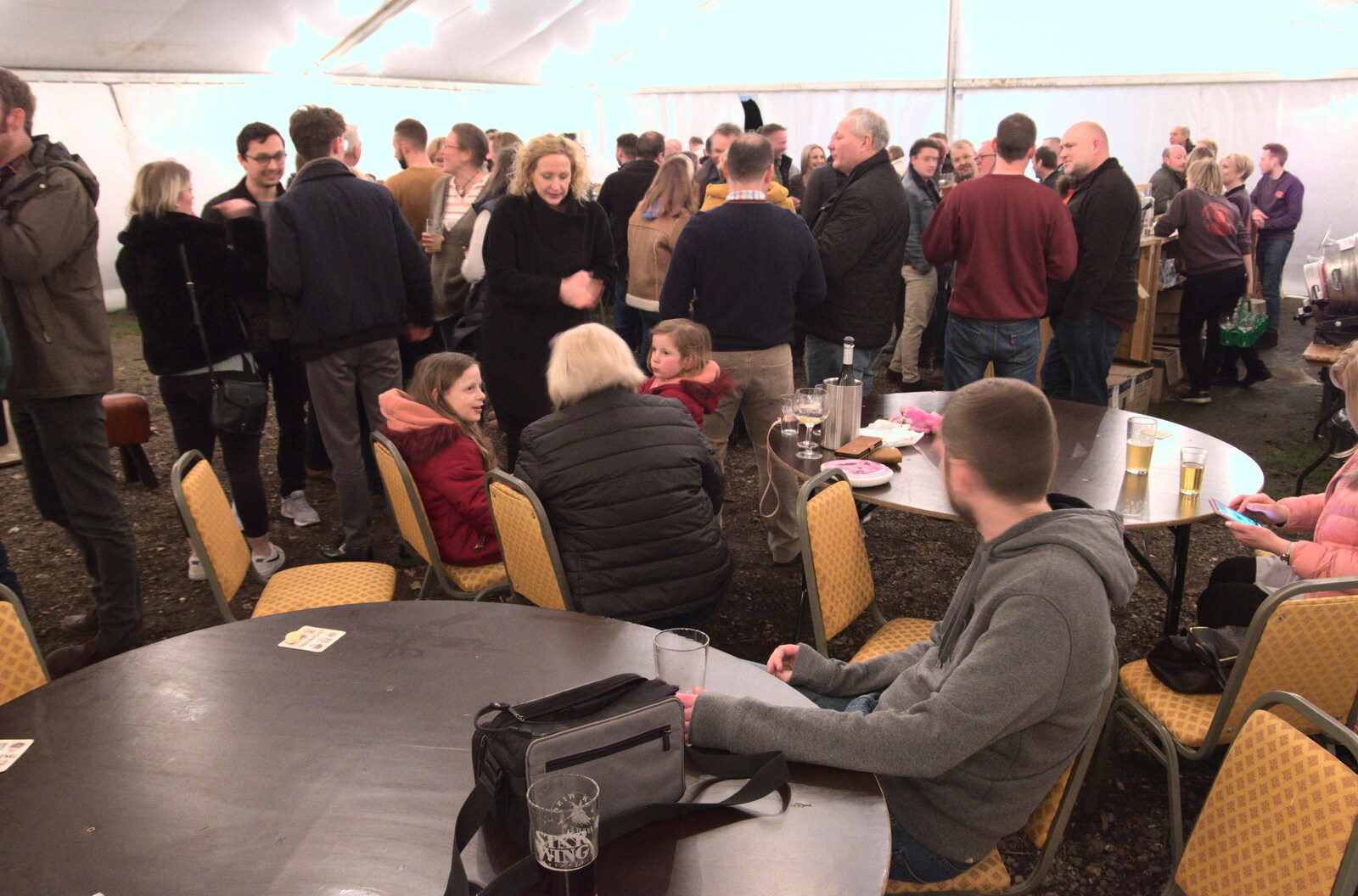 The marquee has filled up from The Star Wing Winter Beer Fest, Redgrave, Suffolk - 31st January 2020