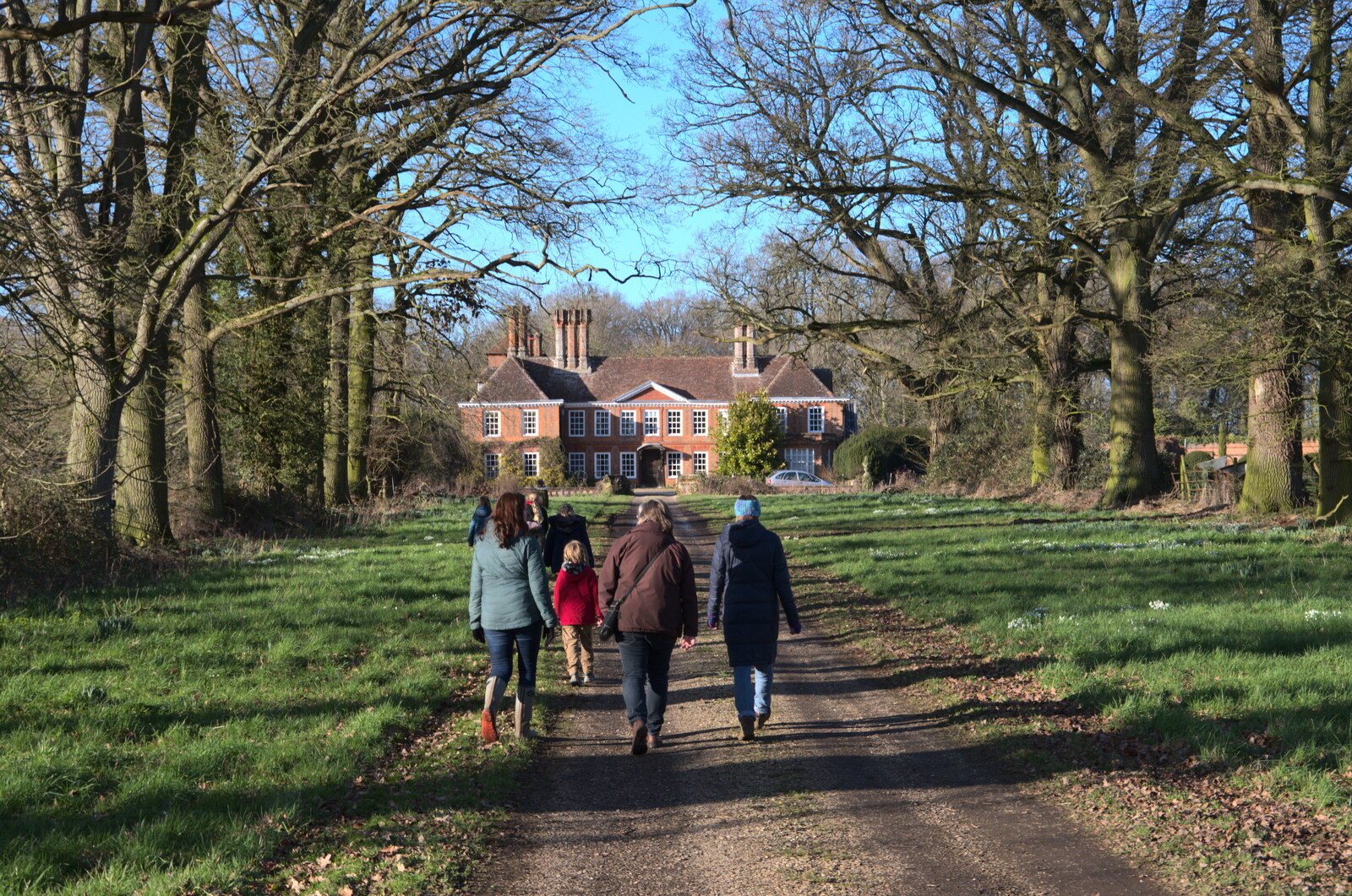 Walking up the long drive to the hall from Snowdrops at Talconeston Hall, Tacolneston, Norfolk - 7th February 2020