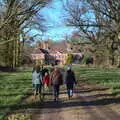 Walking up the long drive to the hall, Snowdrops at Talconeston Hall, Tacolneston, Norfolk - 7th February 2020