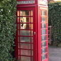A red K6 phone box, Snowdrops at Talconeston Hall, Tacolneston, Norfolk - 7th February 2020