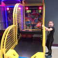 Sophie fishes basketballs out, Clip and Climb, The Havens, Ipswich - 15th February 2020