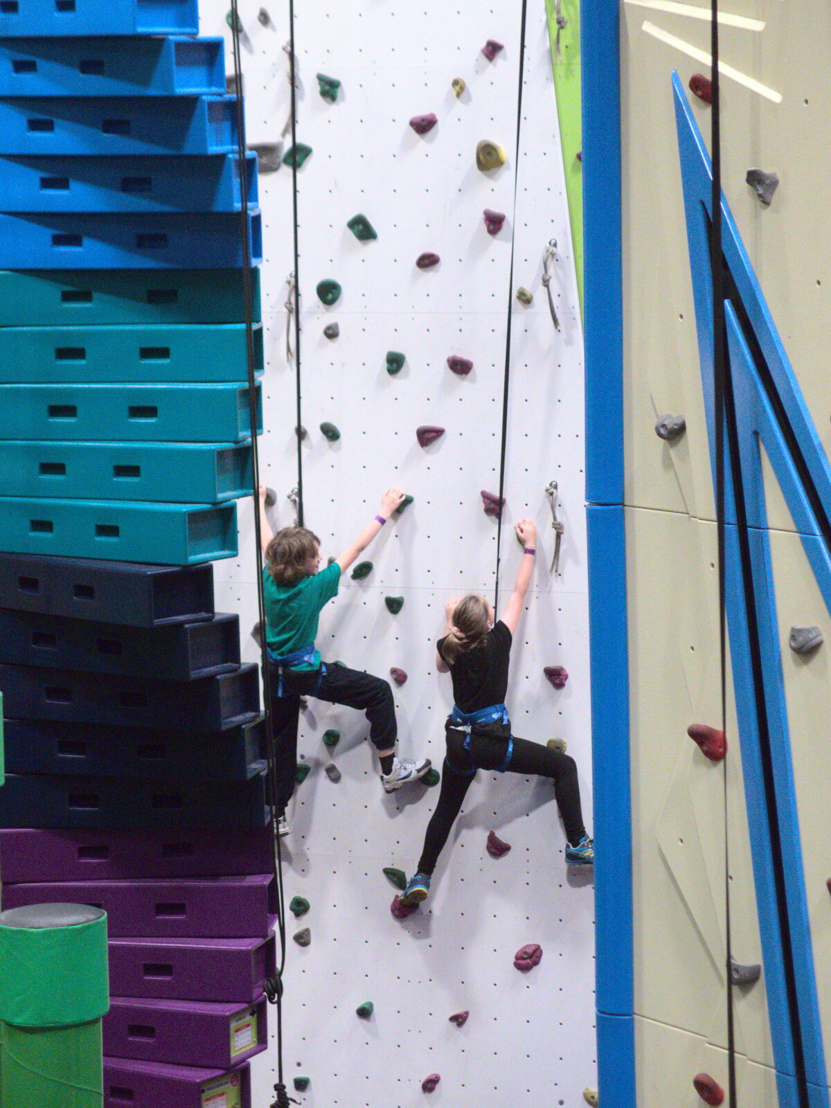 Some climbing action from Clip and Climb, The Havens, Ipswich - 15th February 2020