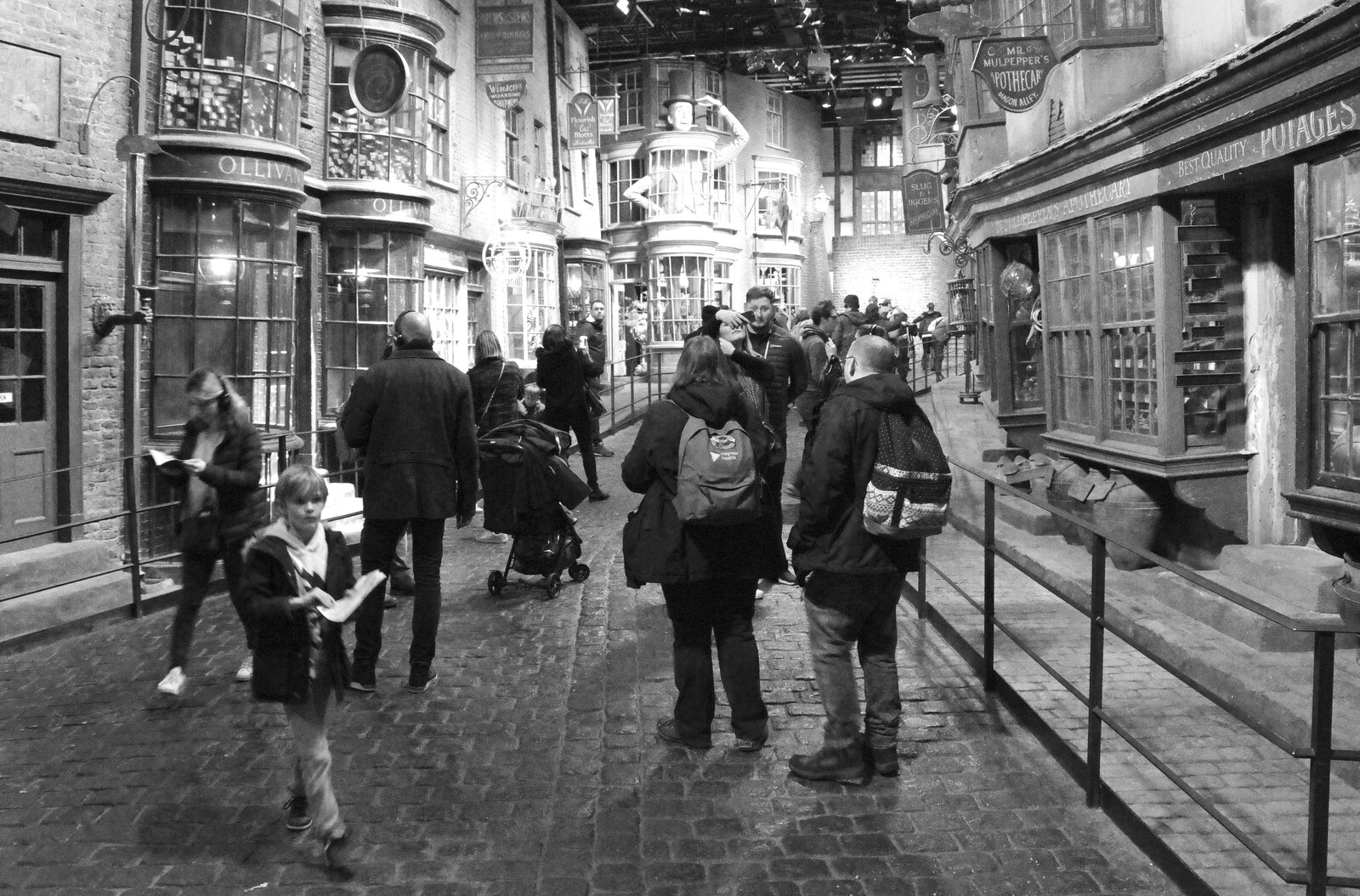 Roaming around on Diagon Alley from A Trip to Harry Potter World, Leavesden, Hertfordshire - 16th February 2020