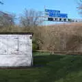 M25 signs next to the Bricket Wood Beafeater, HMS Belfast and the South Bank, Southwark, London - 17th February 2020