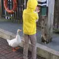 Harry gets more food for a hopeful duck, HMS Belfast and the South Bank, Southwark, London - 17th February 2020