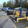 The boys run around in Radlett station car park, HMS Belfast and the South Bank, Southwark, London - 17th February 2020