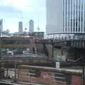 A grim view from the train, HMS Belfast and the South Bank, Southwark, London - 17th February 2020