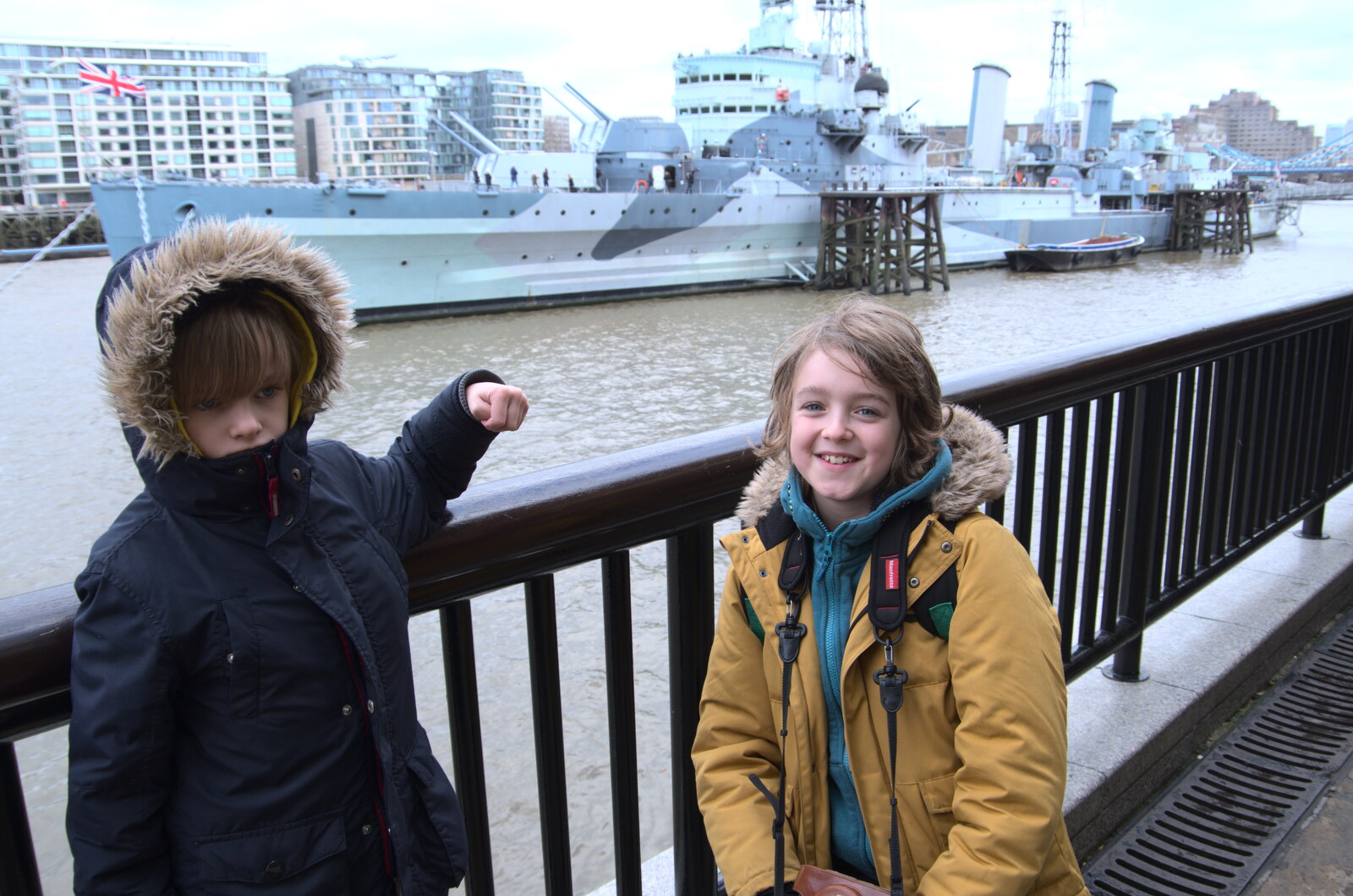 Harry and Fred from HMS Belfast and the South Bank, Southwark, London - 17th February 2020