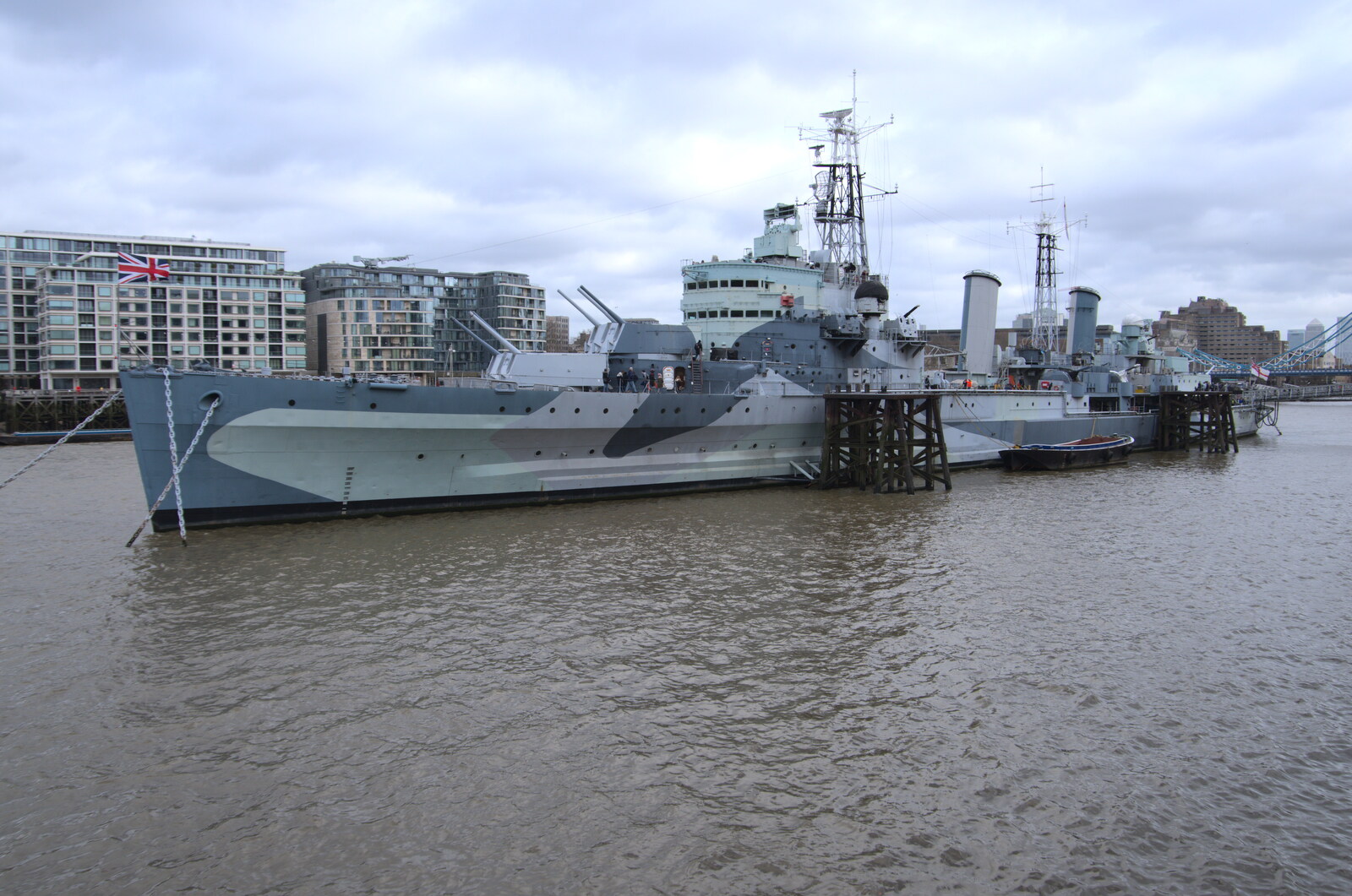 HMS Belfast from HMS Belfast and the South Bank, Southwark, London - 17th February 2020