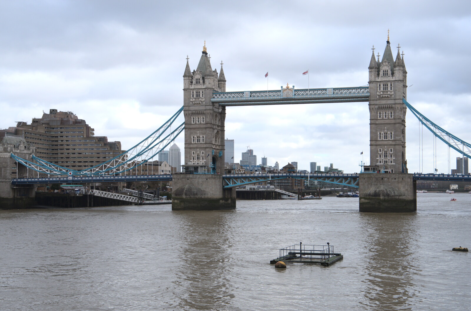 Tower Bridge from HMS Belfast and the South Bank, Southwark, London - 17th February 2020