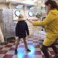 Harry and Isobel do some dancing, HMS Belfast and the South Bank, Southwark, London - 17th February 2020