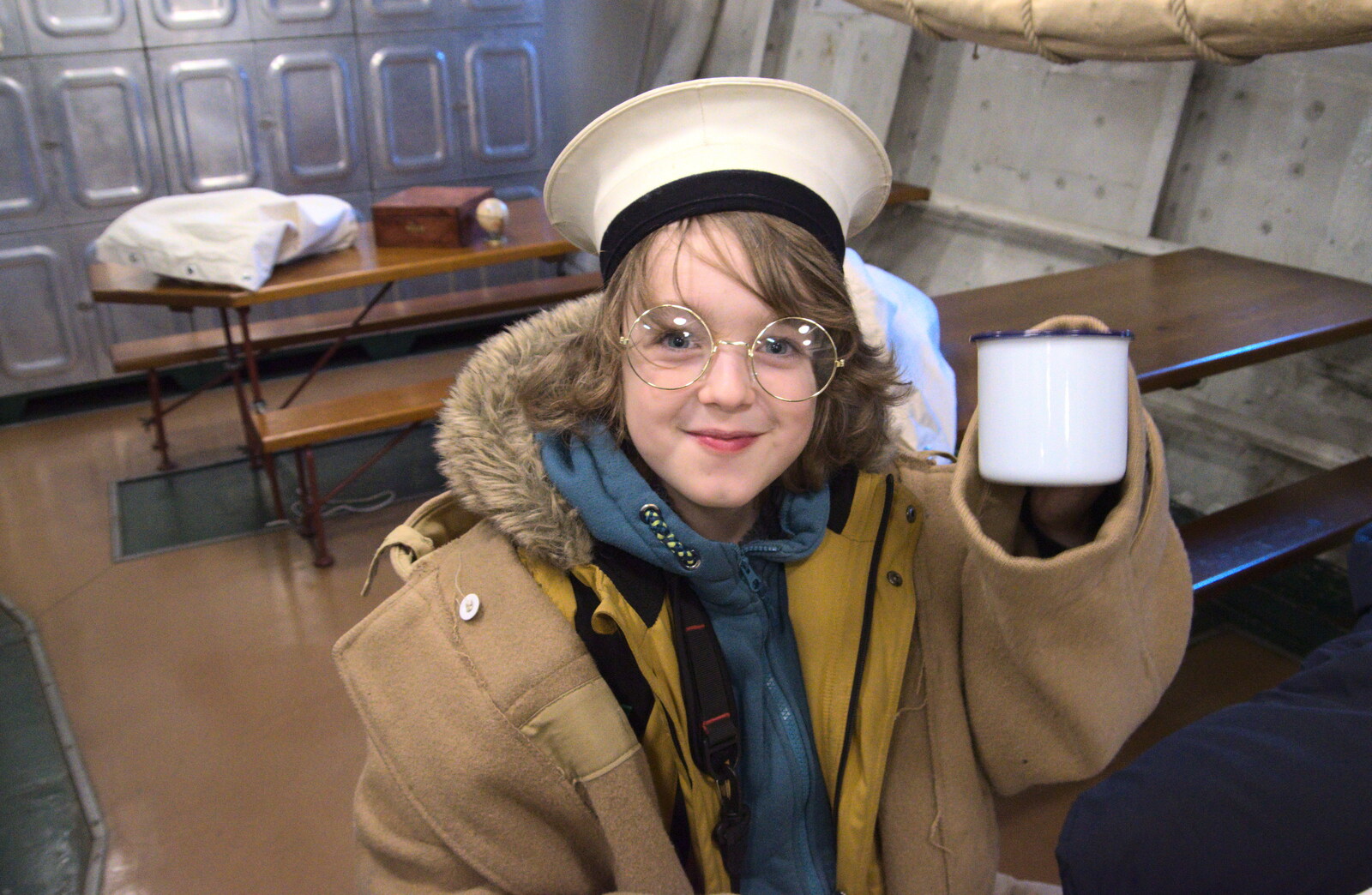 Fred in his 1940s Arctic sailor's gear from HMS Belfast and the South Bank, Southwark, London - 17th February 2020