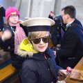 Harry finds some amusing glasses, HMS Belfast and the South Bank, Southwark, London - 17th February 2020