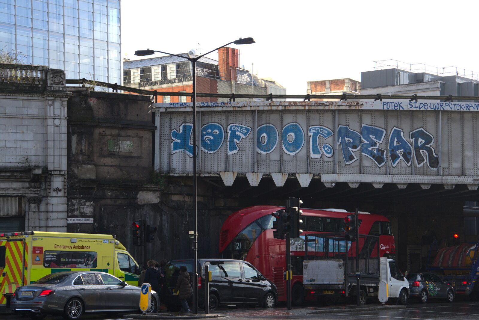 10Foot graffiti is everywhere from HMS Belfast and the South Bank, Southwark, London - 17th February 2020