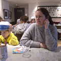 Harry and Isobel in Pizza Express, HMS Belfast and the South Bank, Southwark, London - 17th February 2020