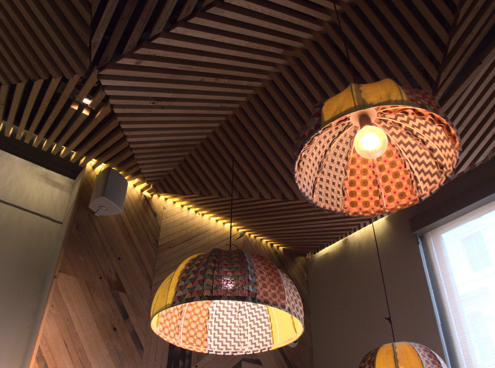 Interesting ceiling and lampshades from Sunday Lunch and a SwiftKey Trip to Nando's, Thornham and Bayswater - 22nd February 2020