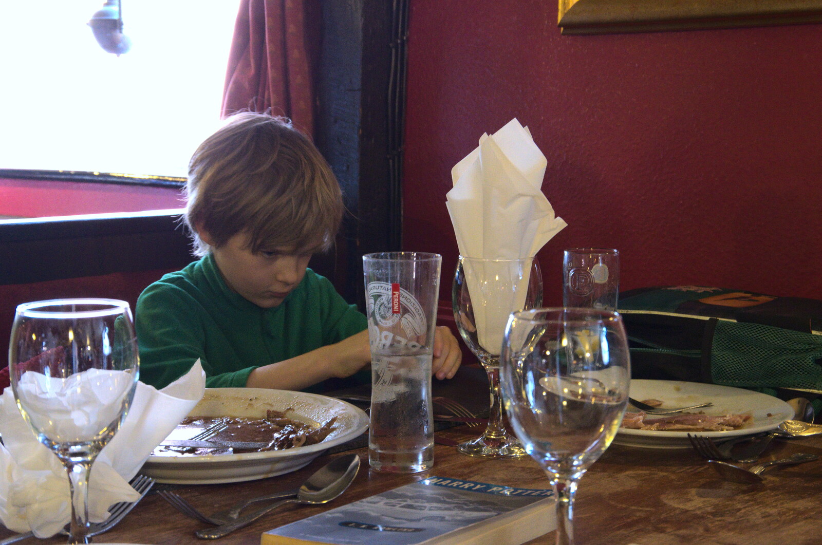 Harry concentrates on something from Sunday Lunch and a SwiftKey Trip to Nando's, Thornham and Bayswater - 22nd February 2020