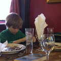 Harry concentrates on something, Sunday Lunch and a SwiftKey Trip to Nando's, Thornham and Bayswater - 22nd February 2020