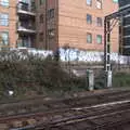 Tags all over a block of flats, Another Trip to Nandos, Bayswater, London - 26th February 2020