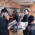 Tehmur scopes the menu out, Another Trip to Nandos, Bayswater, London - 26th February 2020