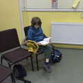 Fred does some relaxing reading, Fred's Flute Exam, Ipswich, Suffolk - 5th March 2020