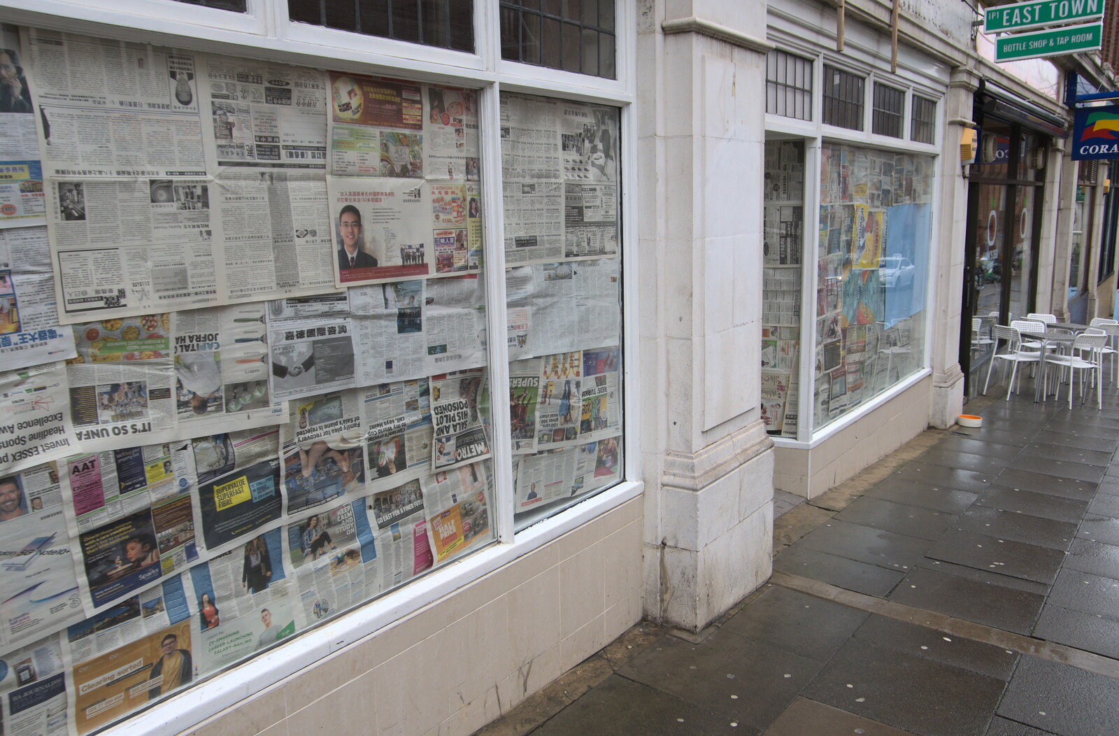 Newspapered-up shop from Fred's Flute Exam, Ipswich, Suffolk - 5th March 2020