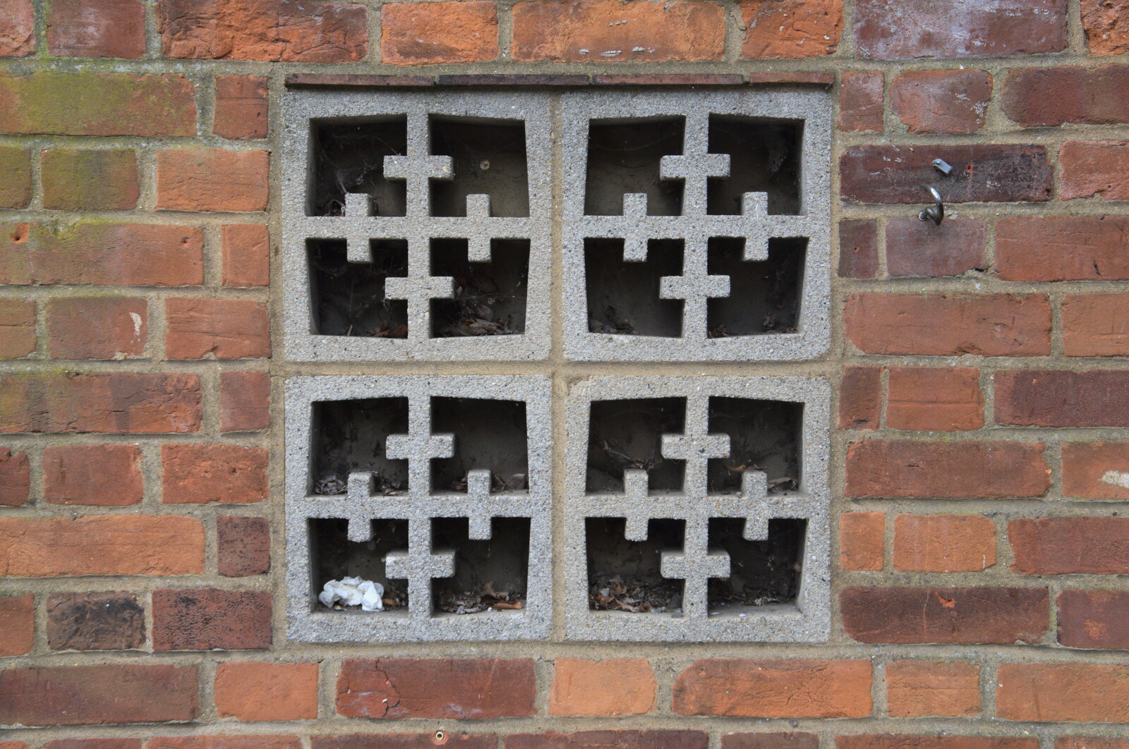 Patterned blocks in a wall from Fred's Flute Exam, Ipswich, Suffolk - 5th March 2020