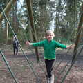 Harry on the big swing, A Trip to High Lodge, Brandon, Suffolk - 7th March 2020