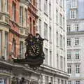 A big clock on Southampton Street, A SwiftKey Memorial Service, Covent Garden, London  - 13th March 2020