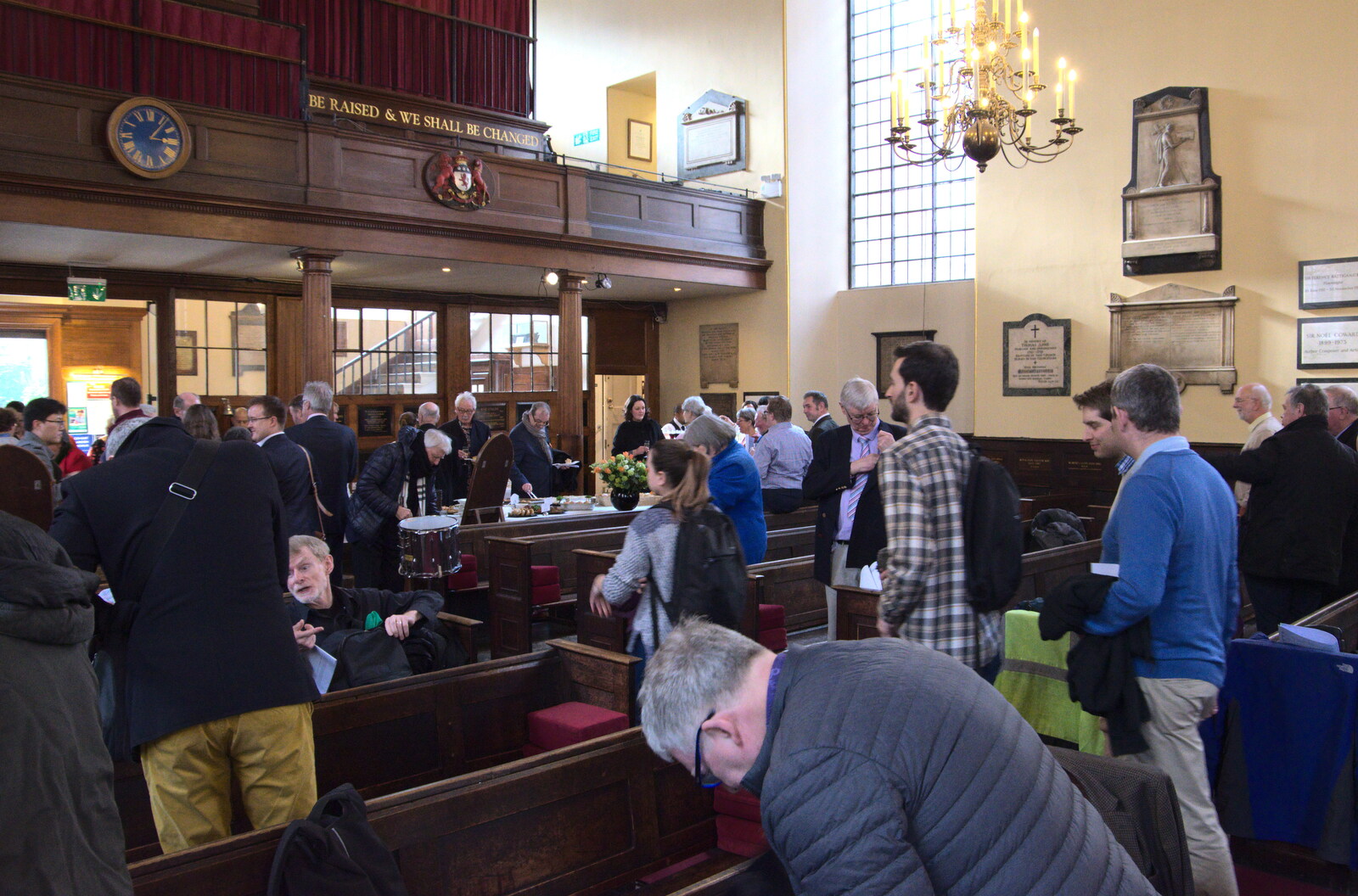 The congregation files out after the service from A SwiftKey Memorial Service, Covent Garden, London  - 13th March 2020