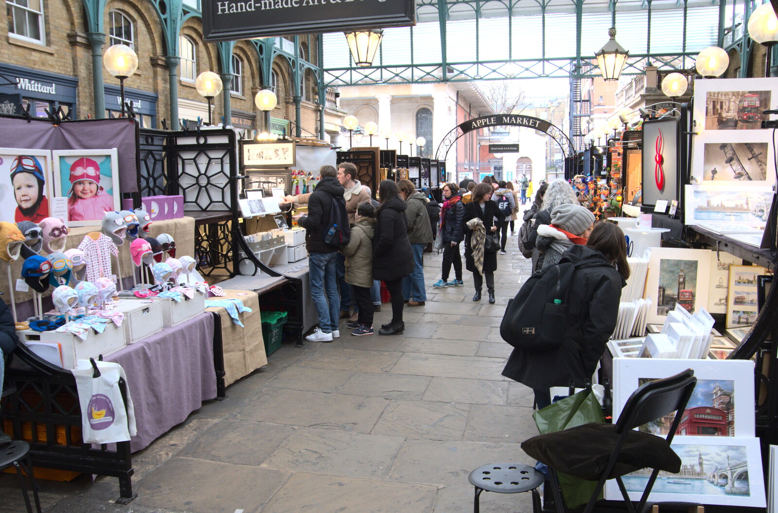 An art market in Covent Garden from A SwiftKey Memorial Service, Covent Garden, London  - 13th March 2020