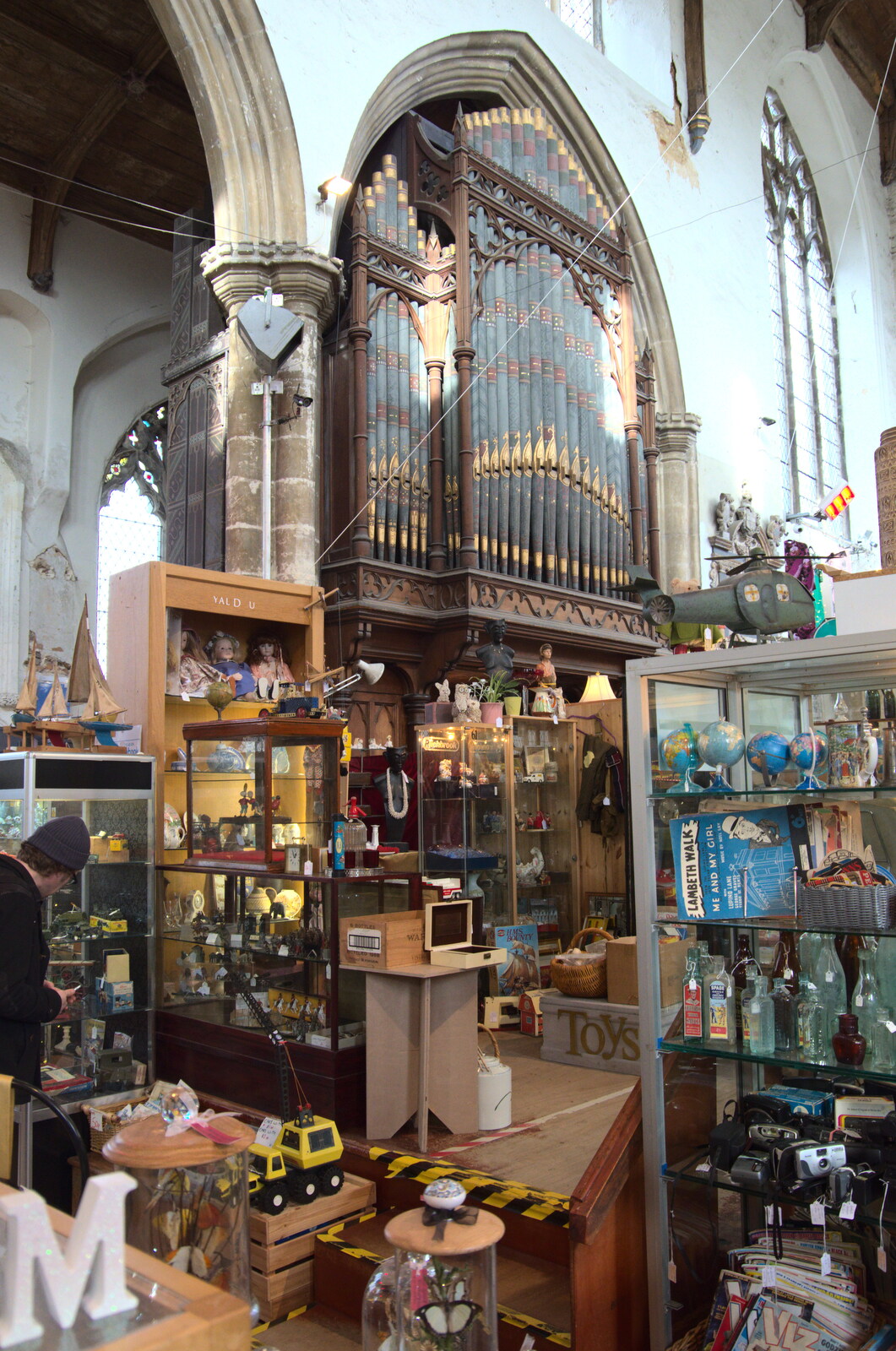 The church organ, hidden away from A Trip to Cooke's Music, St. Benedict's Street, Norwich - 14th March 2020